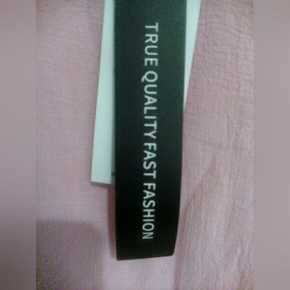 Elegant Blush Pink Midi Dress with Asymmetrical Hem - Picture 4 of 5